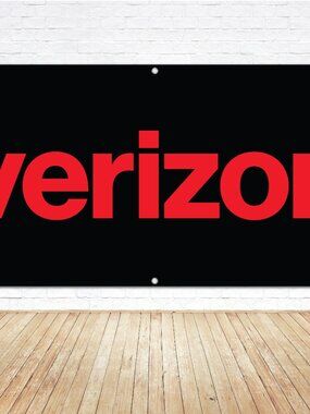 VERIZON Logo Vinyl Banner 4ft. Sign Cell Phone Provider Service Shop Signage New